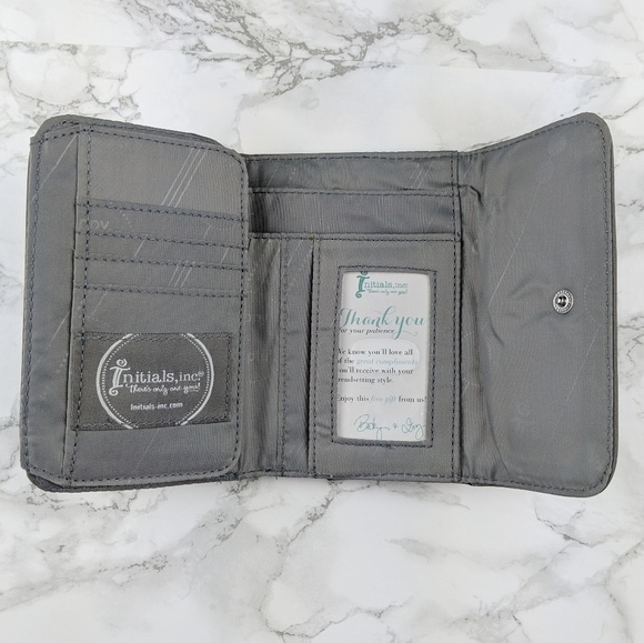 Initials Inc. Gray Patterned Wallet - NWT - Picture 4 of 5